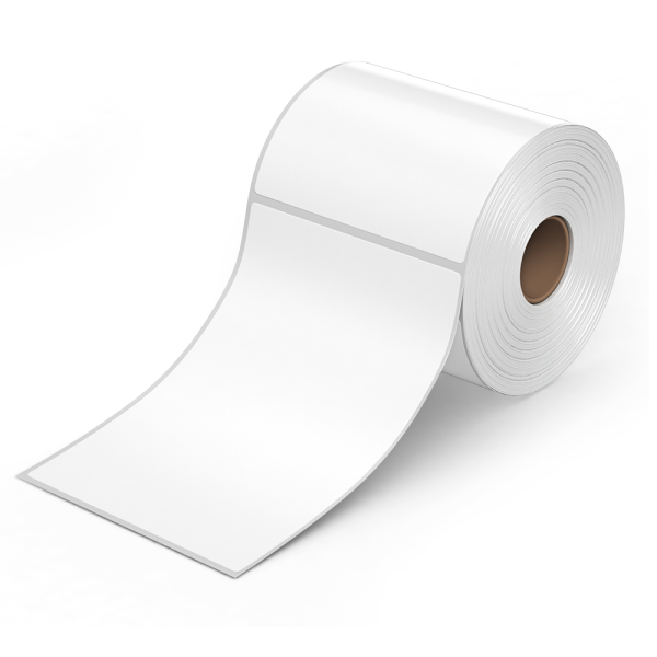shipping label roll, thermal labels on a roll