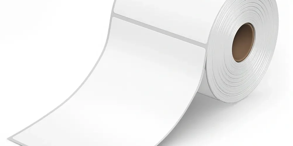 shipping label roll, thermal labels on a roll