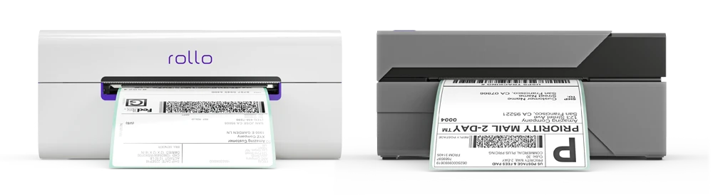 Rollo thermal label printers: Rollo wireless label printer X1040 and Rollo USB label printer X1038